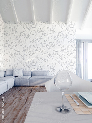 Illustration: Modern and luxury living Room, penthouse Modern and luxury living Room, penthouse