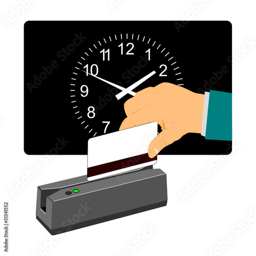 Illustration: Lettore di badge - smart card Lettore di badge - smart card