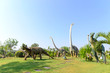 public parks of statues and dinosaur