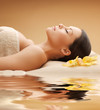 beautiful woman in spa salon