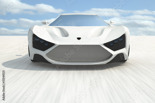 Illustration: White car White car