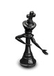 Bowing chess king