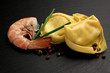 Tortelli con ripieno di gamberi