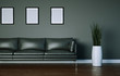 graues Ledersofa modernes Design