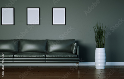Illustration: graues Ledersofa modernes Design graues Ledersofa modernes Design
