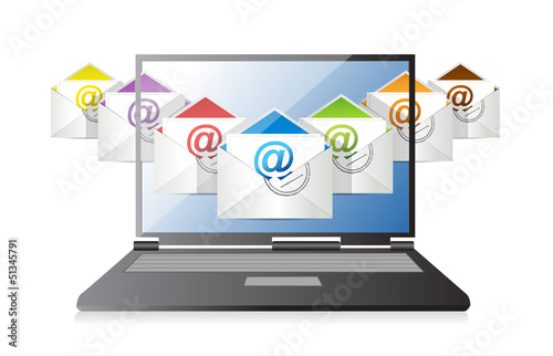 Illustration: online inbox emails technology online inbox emails technology