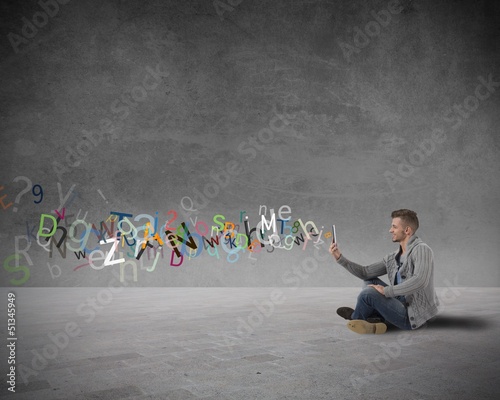 Photo: Internet and social network concept Internet and social network concept