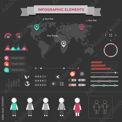 Vector: Set elements of infographics Set elements of infographics