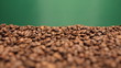 coffee in motion close-up chroma key background