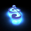 3D music key lighting in the dark