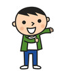 一人で着替える子供