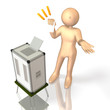 Illustration: He will vote He will vote