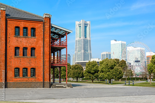 Photo: The Scenic view of modern city in Yokohama, Japan. The Scenic view of modern city in Yokohama, Japan.