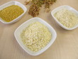 Hirsekörner, Hirseflocken und Hirsemehl