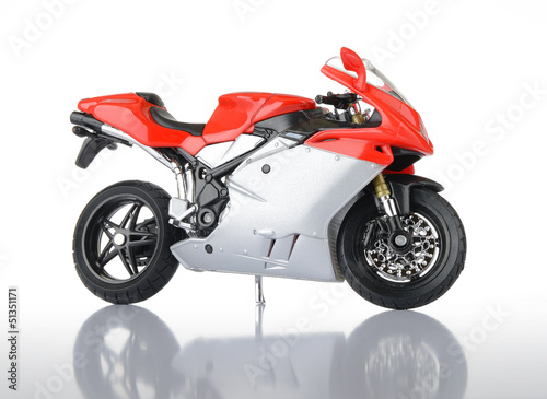 Photo: Motorcycle on white background Motorcycle on white background