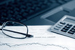 Stock market graphs and charts