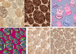 Vektor: Set of easter backgrounds Set of easter backgrounds