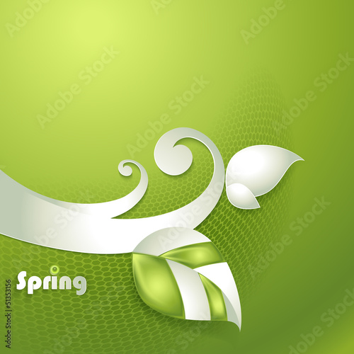 Vector: Card with vector stylized leaves Card with vector stylized leaves