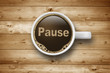 Kaffeetasse mit Pause