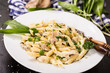 Pasta mit Pilzen und Bärlauch