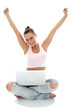Woman Using Laptop Computer