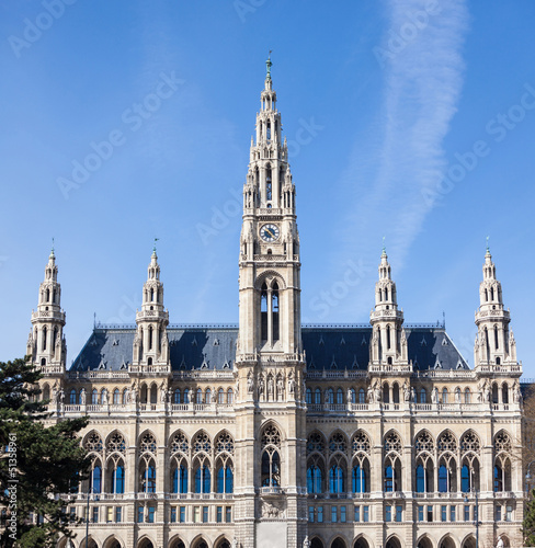 Photo: Rathaus, the Town Hall Building in Wien Rathaus, the Town Hall Building in Wien