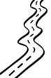 Kurvenreiche Strasse, Bergstrasse - Skizze