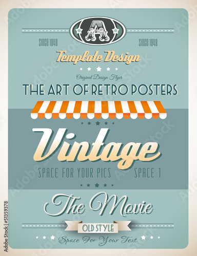 Vector: Vintage retro template for a lot of purposes Vintage retro template for a lot of purposes