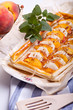 Tasty peaches and apples pie