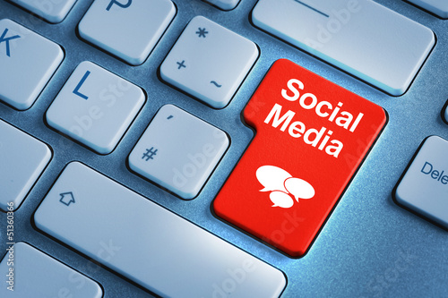 Photo: Tastatur mit Social Media Tastatur mit Social Media