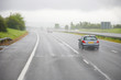Photo: afternoon shower on a highway afternoon shower on a highway