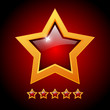 Rating glossy stars, vector illustration