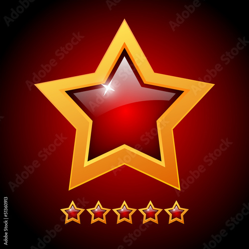 Vector: Rating glossy stars, vector illustration Rating glossy stars, vector illustration