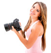 Photographer holding a camera