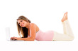 Casual woman with a laptop