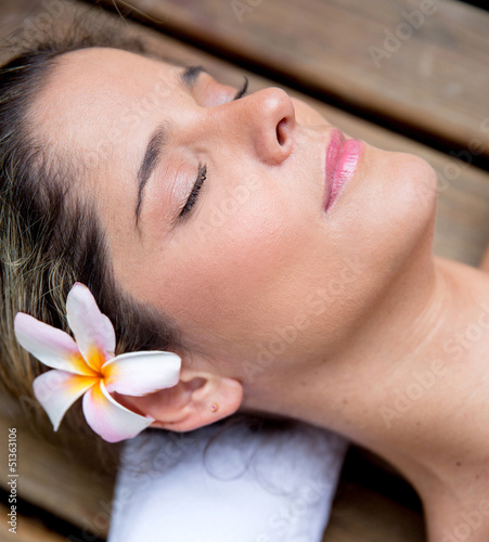 Photo: Peaceful woman portrait Peaceful woman portrait