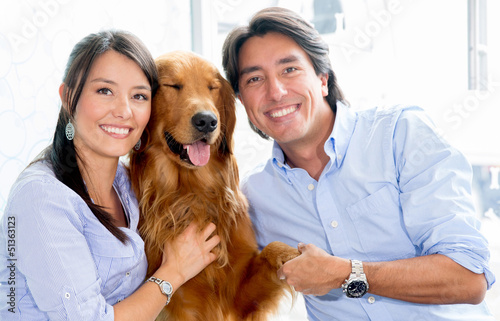 Photo: Couple with a dog Couple with a dog