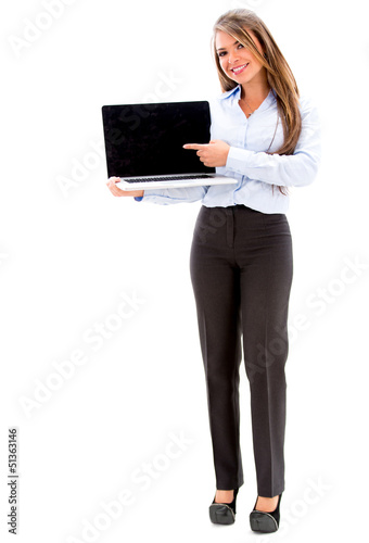 Photo: Businesswoman with a laptop Businesswoman with a laptop