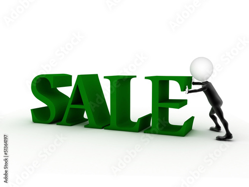 Illustration: big green 3d letters forming the word SALE - 3d rendering illust big green 3d letters forming the word SALE - 3d rendering illust