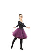 junge sportliche frau mit lilanem tutu