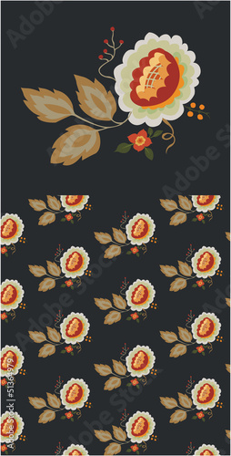 Vector: Floral Vintage Pattern Floral Vintage Pattern