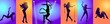 Dancing girls vector