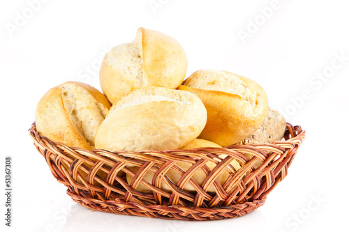 Photo: Bread on a white background. delicious buns isolated on white Bread on a white background. delicious buns isolated on white
