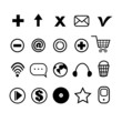 different icons on the white