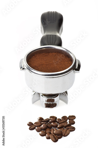 Photo: An espresso machine group head for italian coffee An espresso machine group head for italian coffee
