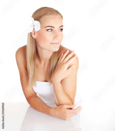 Photo: Blond woman at spa Blond woman at spa