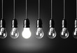 Idea concept on black background