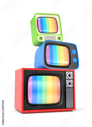 Illustration: Heap of vintage TV Heap of vintage TV