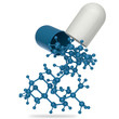 capsule shows 3d molecule