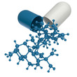 capsule shows molecule as medical concept